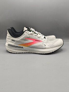 Brooks Launch GTS 9 Men's 11.5 Running Shoes White/PinkNightlife D 110387-1D-148